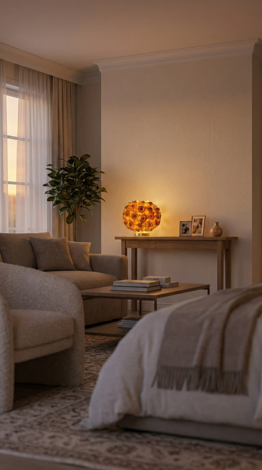 Rose Lamp with Eternal Flower